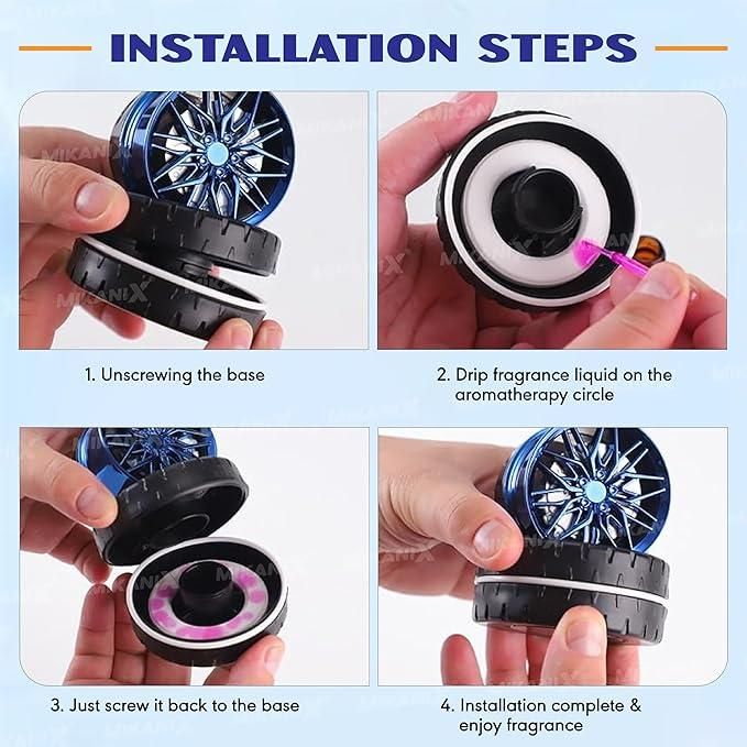 Solar wheel car perfume
